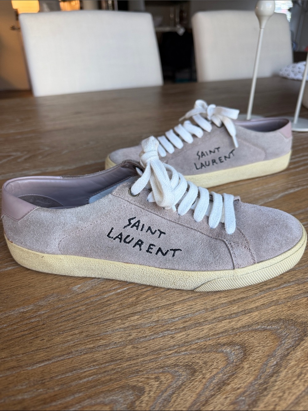 Saint Laurent Court Classic Low Suede ‘Rose Antique’